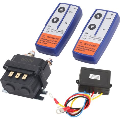 12V 250A Kit Relais Treuil avec Télécommande Contacteur Relais pour Véhicule Industriel (1/5)