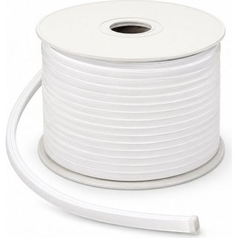 24V Bobina Striscia Led Neon Flex Da Incasso 10X10mm, 100 Metri, IP65 11W/M 660lm/M, Tagliabile Dove Vuole (Bianco Neutro 4000K)
