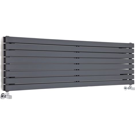 Hudson Reed Sloane – Radiateur Design Horizontal – Anthracite – 47.2 x 160cm Double Rang (1/5)
