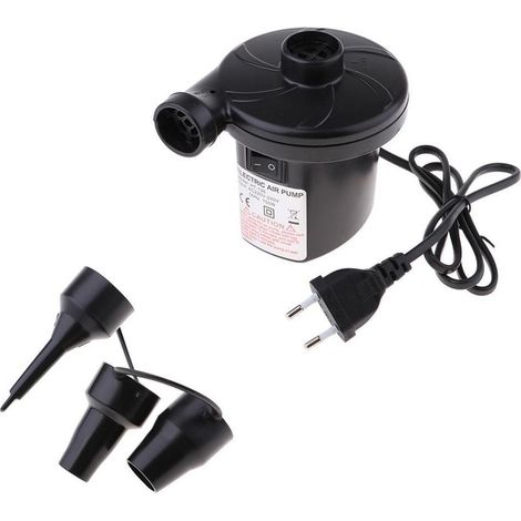Wiederaufladbare elektrische Luftpumpe – 3 Düsen für Luftmatratzen, Kissen, Boote, Schwimmringe – Netzteil: 12,6 V Gleichstrom / 220 V Wechselstrom (1/5)