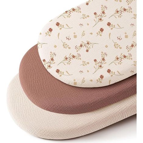 Universelles Spannbettlaken-Set für Babywiege Spannbettlaken für Kinderwagen Wickelkorb und Moseskorb Wickelauflagenbezug Geschenk zur Babyparty 40 (1/5)
