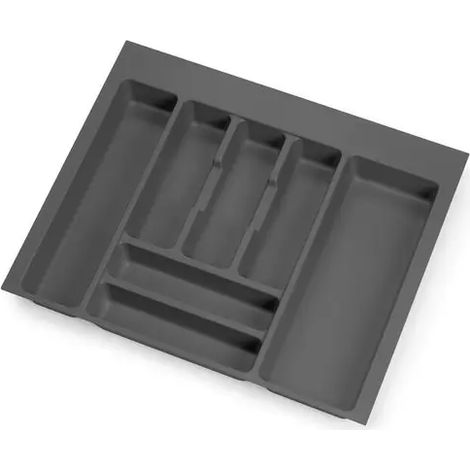 Portaposate Optima für universelle Schublade, 536x482 mm, grau antrazit, 20 Teile