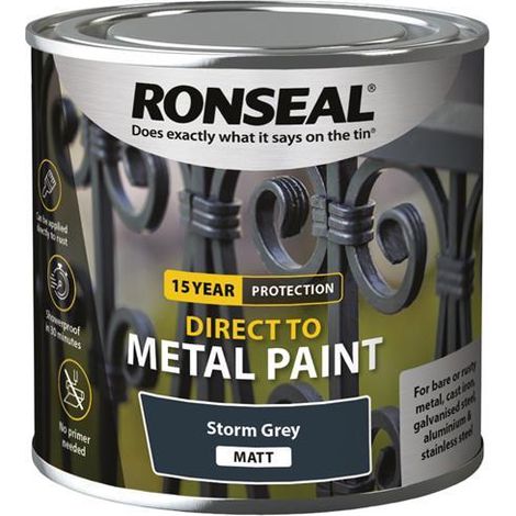 Ronseal Direct to Metal Paint Storm Grey Matt 250ml