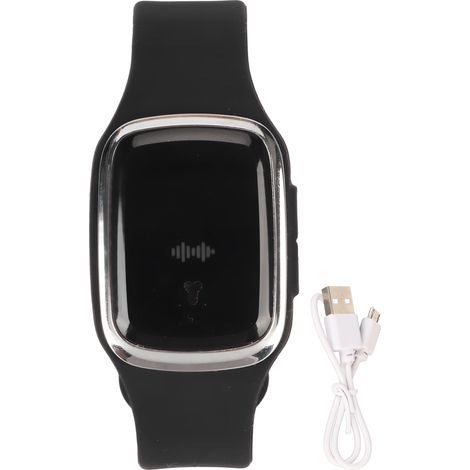Montre répulsive électronique noire rechargeable portable, sonore anti-nuisibles, modèle portable à piles rechargeables. (1/5)