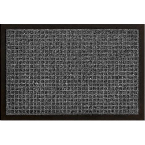 Tapis grattoir Impact 60x80 cm gris avec carrés