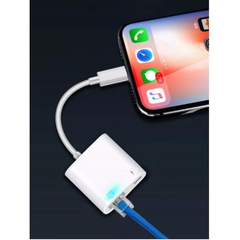 Adaptateur Hub Lightning USB Ethernet RJ45 BYL-2210 (1/5)
