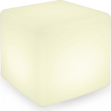 CUBE RGB LUMINEUX IP44 + TELECOMMANDE 40X40X40 MIIDEX VISION-EL 60011 (1/2)