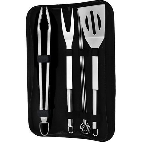 Ensemble Ustensiles Barbecue en Acier Inoxydable Professionnel 7pcs (1/5)