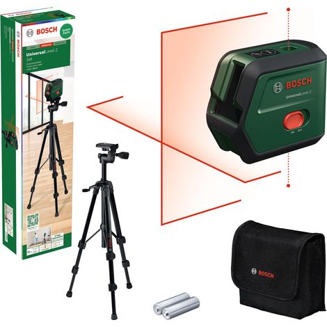 Bosch UniversalLevel 2 láser rojo con trípode