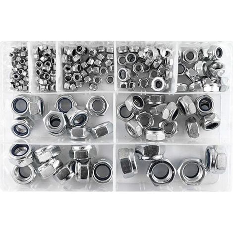 Assortiment de 228 ecrous freins (nylstop) din 985 de m3 à m16