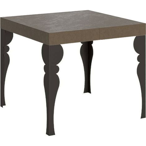 Tavolo Allungabile 90-246x90x77 cm Paxon Tortora Telaio Antracite (1/5)