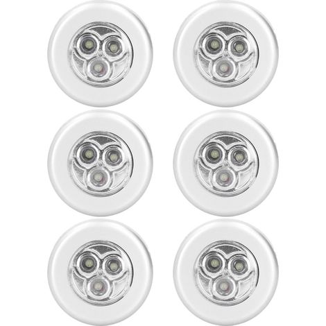 6er-Set LED-Schrankleuchten mit Touch-Steuerung für Schranktüren, geeignet für Innen- und Außenmöbel (1/5)