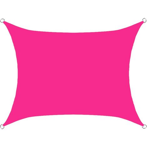 Voile d'ombrage rectangulaire imperméable, 98% UV imperméable, extérieur cour patio jardin parking(Rose rouge,2X4M) (1/2)