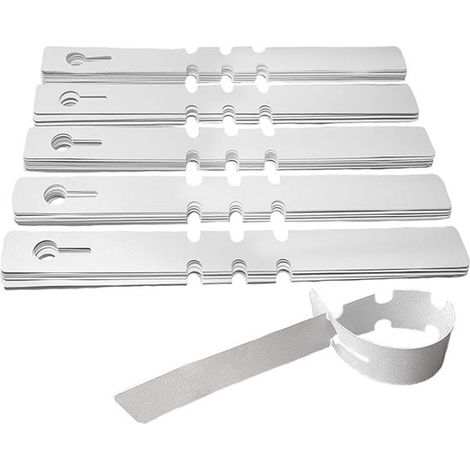 Etiquetas para plantas，Etiquetas de PVC con ranura，300 unidades，Etiquetas para estacas de jardín，Etiquetas colgantes ajustables，210 x 20 mm (1/5)