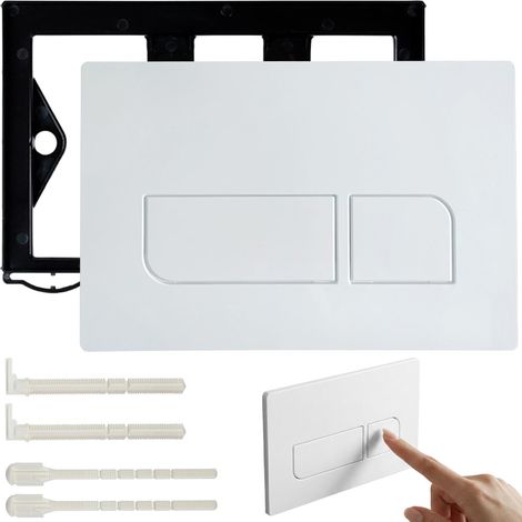 Plaque de commande WC, plaque de déclenchement WC, 2 quantités de plaque de rechange pour chasse d'eau, compatible avec les séries Sigma, UP300 (1/5)