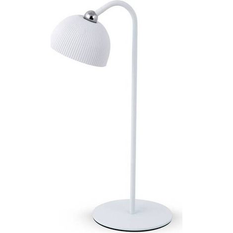 LAMPADA LED RICARICABILE DA TAVOLO ELLIOT BIANCO - 12 pezzi
