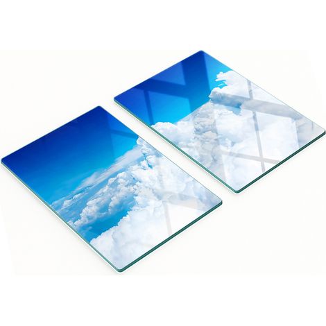 Set di taglieri da cucina in vetro temperato con motivo a nuvole, 2x40x52 cm (1/5)
