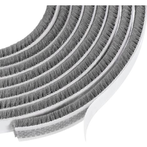 Bande de calfeutrage 9x5 mm 20 m pour fenêtres et portes, coupe-froid et anti-poussière, fixation par encoche (1/5)