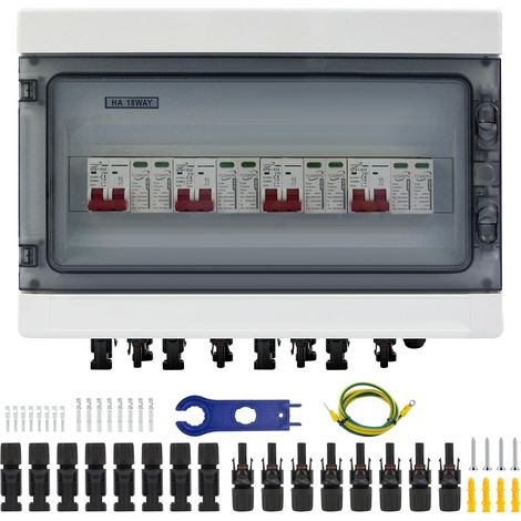 Boîtier de Couplage Solaire PV DC40A AC20A Parasurtenseur 1000V, IP65 Étanche Disjoncteur Solaire pour Panneaux Solaires (1/5)