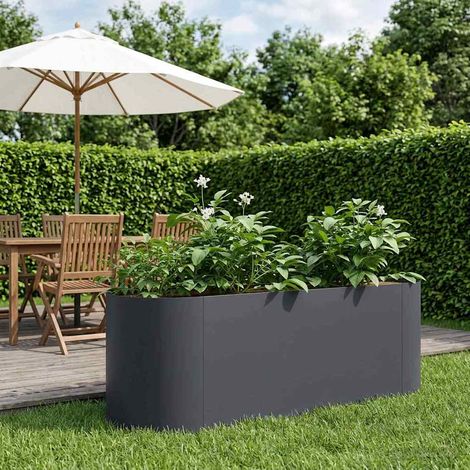Cama de Jardín Elevada Gris antracita 120 x 40 x 40 cm