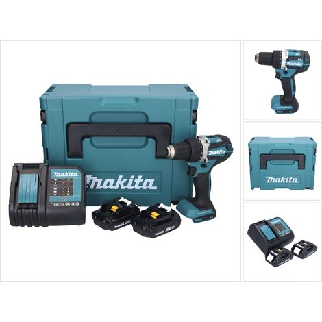 Makita DDF 484 SYJ Akku Bohrschrauber 18 V 54 Nm + 2x Akku 1,5 Ah + Ladegerät + Makpac (1/5)