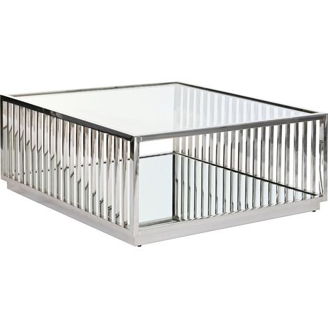 Mesa Centro Acero Espejo 100X100X45 Cromado (1/4)
