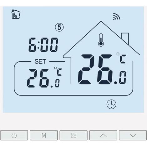 Smart thermostats, heating thermostat, room thermostat, WiFi thermostat, thermostat for electric underfloor heating, compatible with Google (16 A). MUMU (1/4)