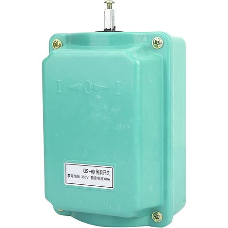 QS-60 Interrupteur Avant et Arrière – Interrupteur de Commande de Moteur 60 A 380 V pour Moteurs Monophasés et Triphasés – Commutateur Fiable pour Changement de Puissance et Contrôle de (1/5)