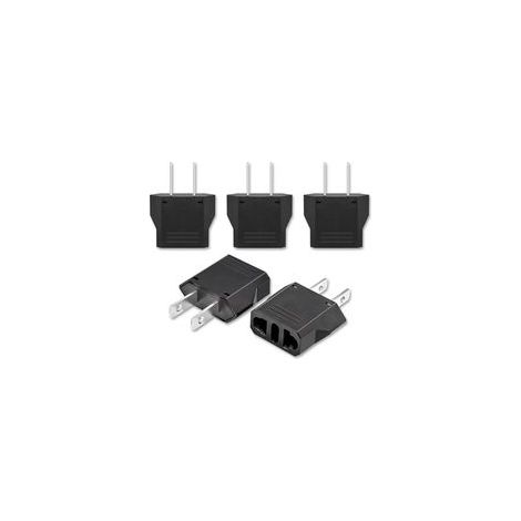 Lot de 5 adaptateurs de voyage type A – Pour prises USA, Canada, Japon – Courant 6A, puissance 1500W – Matériaux ignifuges (1/5)