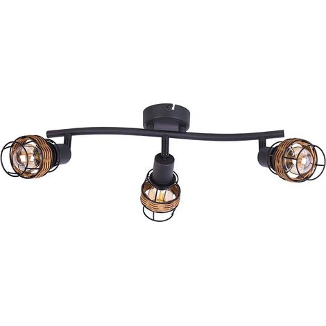 Deckenlampe Wohnzimmerleuchte Flurleuchte 3 Flammig Spots beweglich L 40 cm