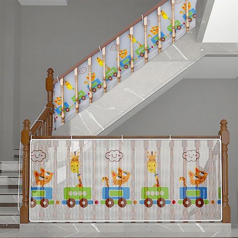 1 filet de protection pour escaliers, en corde, polyvalent pour balcons et chats, sécurité enfant (1/5)