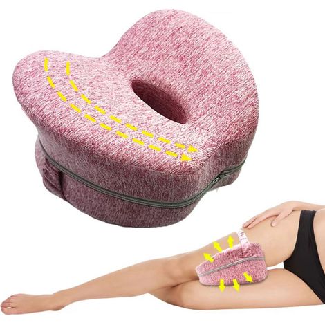 Coussin pour genoux, coussin pour jambes, coussin d'équilibre, soulage la pression sur les hanches et les jambes, taie d'oreiller lavable, modèle avec élastique-AquaForge (1/5)