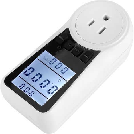 Prise connectée compteur LCD, wattmètre voltmètre ampèremètre, 110-130V AC standard US, avec pile incluse (1/5)