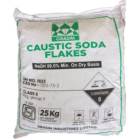 Soda caustica Marten 25 Kg a scaglie sacco per uso industriale e domestico per sverniciare e sturare scarichi (1/2)