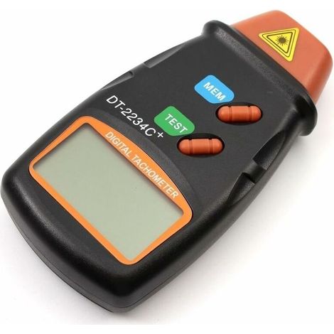 Tachymètre Numérique Compte-tours Digital Professionnel Écran LCD Tachomètre Testeur Compteur de Tours Autochange avec Batterie Résistant 6F22 9V Sans Contact (1/5)