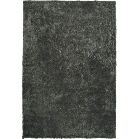 Tappeto shaggy grigio scuro 140 x 200 cm Evren