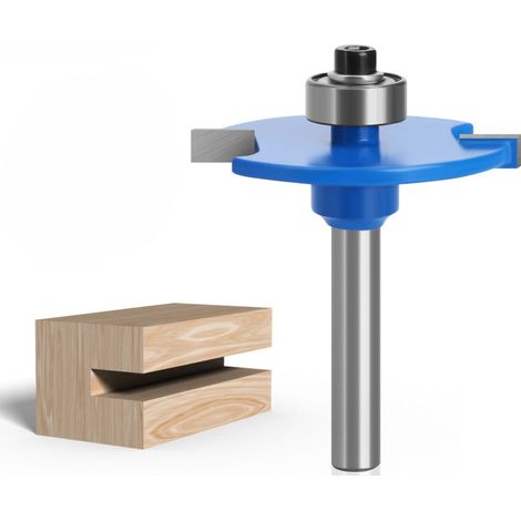 6mm Schaft T-Form Nutenfräser Legierungskopf, Holz Schneidwerkzeug mit Kugellager