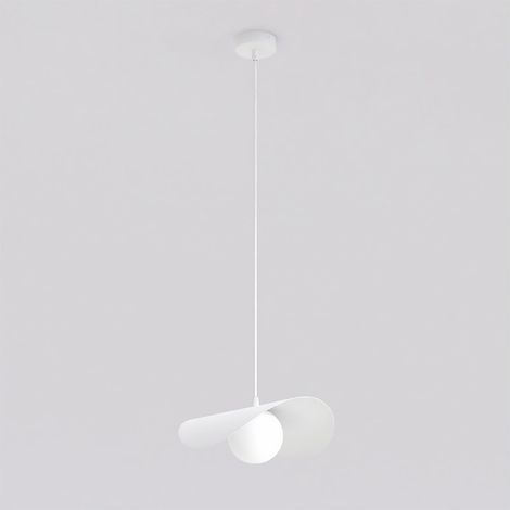 Lampada a sospensione Ritual in acciaio bianco opaco (1/5)