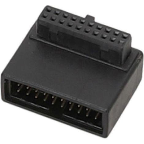Adaptateur USB 3.0 à angle droit pour carte mère, connecteur 19 broches, coude à 90° - A (1/4)