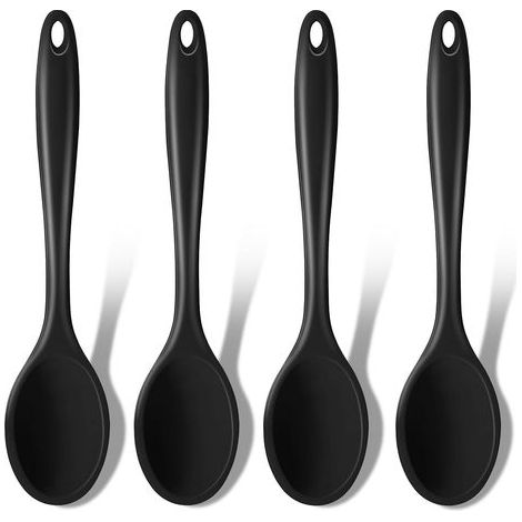 Cuillère En Silicone - 20.5 Cm - Résistant À La Chaleur Jusqu'à 220 °C - Pour Cuisine Et Service - Lot De 4 (1/5)