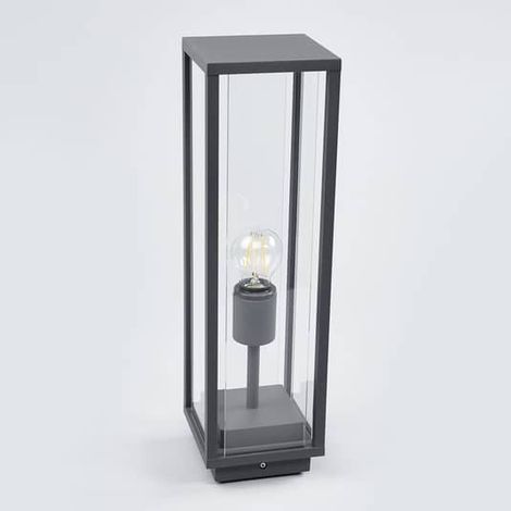 [NEUWERTIG] B-Ware Lucande Gläserne Sockellampe Lampe Leuchte Wegleuchte Garten Annalea, grafitg524 (1/2)