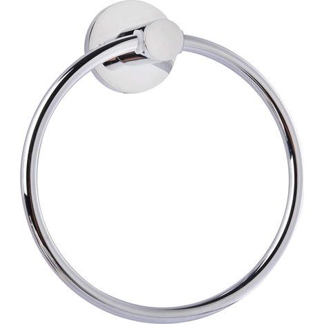 Towel Rack, Frosted Silver Wall-Mounted Round Stainless Steel Towel Ring Holder for Bathroom, Kitchen (1/5)