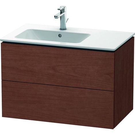 DU WTU L-Cube 550x820x481mm,wandhängend 2 SchKa, Becken li, Am. Nussbaum (1/5)