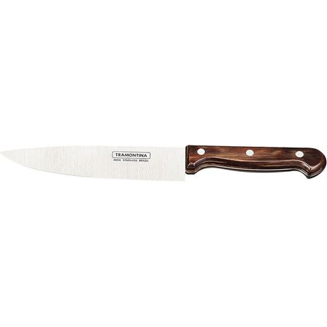 Couteau Chef Châtaignier Lame Acier Inox, Manche Châtaignier - Tramontina