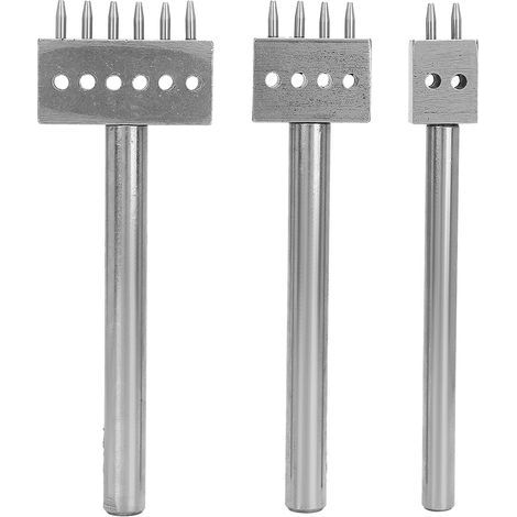 Set mit 3 verstellbaren Lochern für DIY-Lederarbeiten, 6-mm-Lochstanze (2+4+6), Gürtellocher, Bastelset. (1/5)