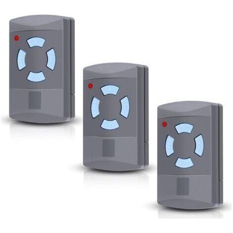 Lot de 3 émetteurs manuels pour porte de garage HSE2-868, HSM4-868, HS4-868, compatible avec Blue Buttons 868.3MHz Télécommande de garage, 4 canaux (1/5)