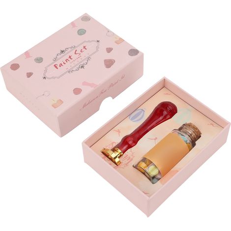 Ensemble de tampons créatifs à la cire à cacheter pour carnets et enveloppes - Charmant petit flacon rouge de cire à cacheter (1/5)