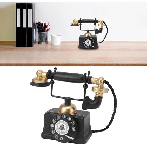 Retro-Telefonornament im europäischen Stil, originelles Design, Tischdekoration inspiriert von Filmsets – 14 (1/5)