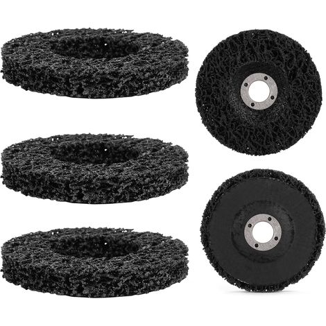 Ortviai Disques abrasifs polyuréthane noir 100 mm (5 pièces) pour meuleuses angulaires – décapage peinture et rouille (1/5)