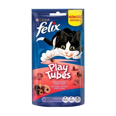 PURINA ALIMENT POUR CHAT PLAY TUBES DINDE JAMBON 50 G S9110202 (1/2)